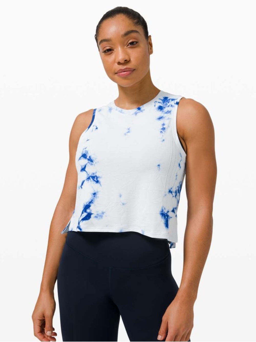 Lululemon Train To Be Tank *Shibori - Regatta Blue
